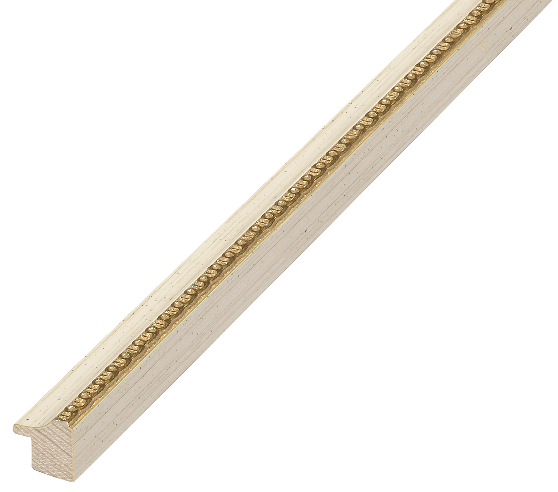 Baguette pin jointé - arg.20mm haut.20 - crème bande or