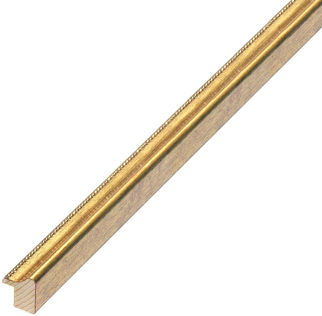 Baguette pin jointé - larg.16mm haut.18 - Or - 316ORO