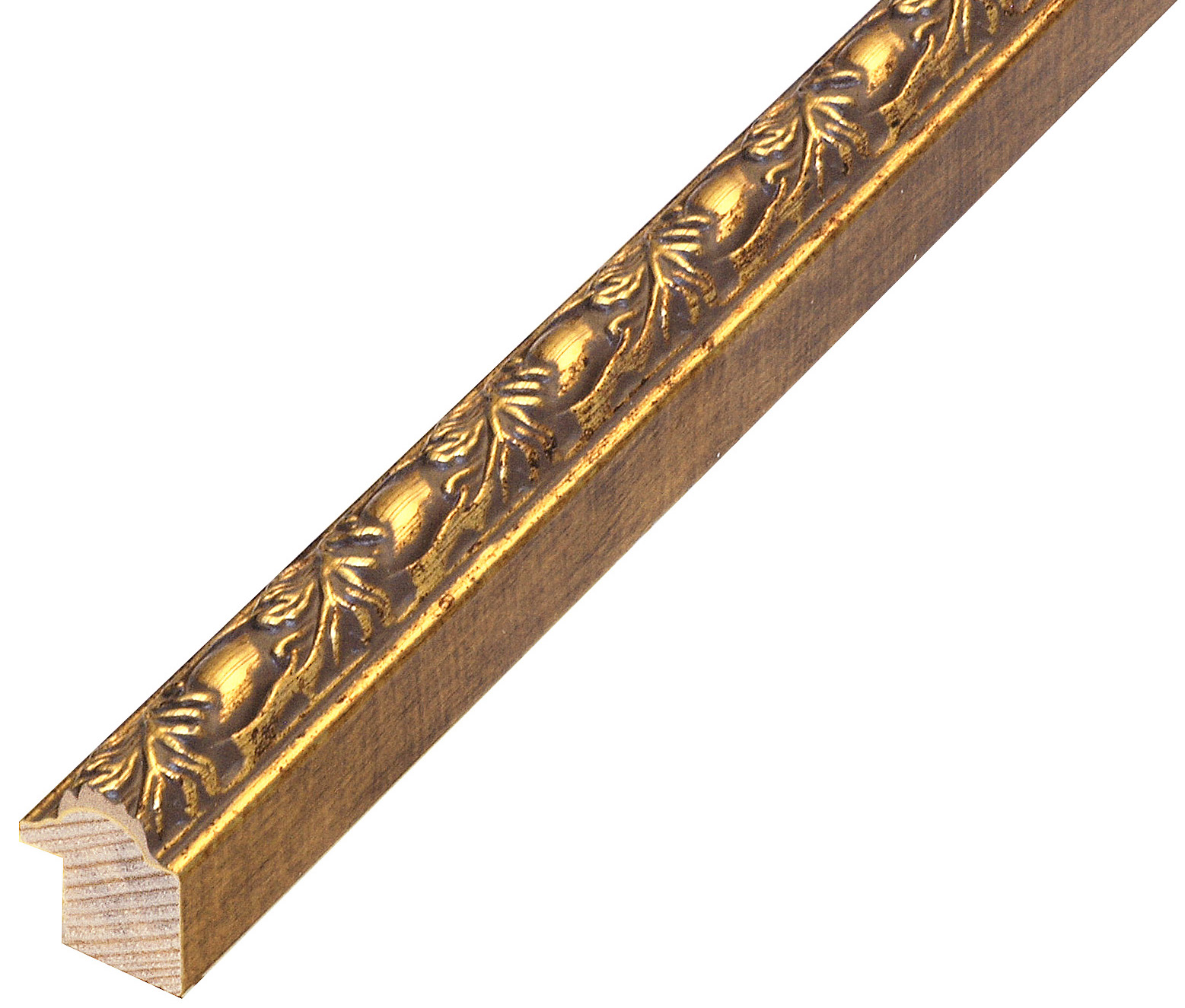 Baguette pin jointé larg.22mm, haut.27 - Or avec décorations - 344ORODECOR