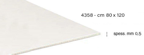 Carton patiné blanc 80x120 cm - 350 gr/m² - epaiss mm.0,5