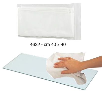 Tissu microfibre blanc pour nettoyer le verre - 41x39 cm