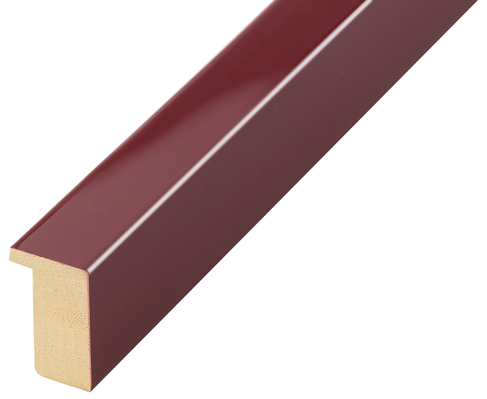 Baguette ayous, larg.20mm haut.32 - bordeaux brillante - 613BORDEAUX