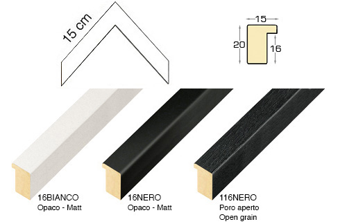 Série complète d'èchantillons à angle de la baguette 16-116 (3 pièces)