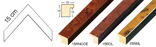 Série complète d'èchantillons à angle de la baguette 15