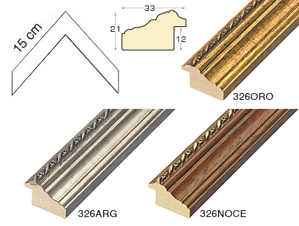 Série complète d'èchantillons à angle de la baguette 326 (3 pièces)