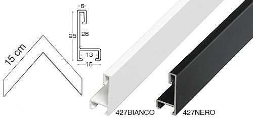 Série complète d'èchantillons à angle de la baguette 427 (2 pièces)