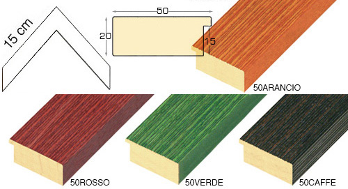 Série complète d'èchantillons à angle de la baguette 20-30-50 (6 pièce