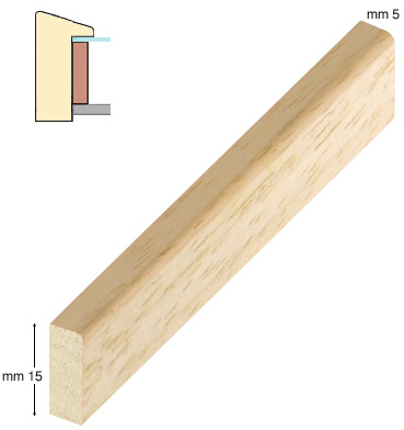 Hausse ramin, 5x15 mm - brut - D15TIGLIO