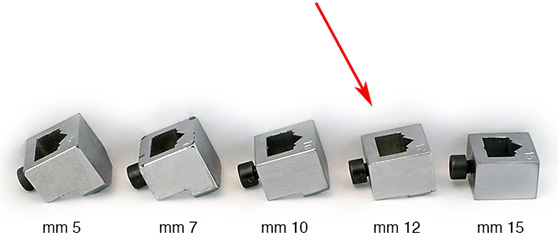 Tête pour agrafes de 12 mm pour Minigraf 3 et 44