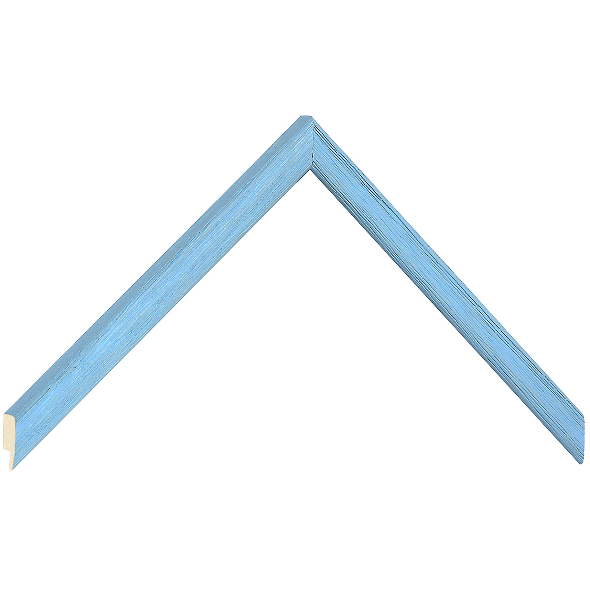 Baguette ayous, larg.13mm, haut.13mm, finition rayée - Azure -  Échantillons