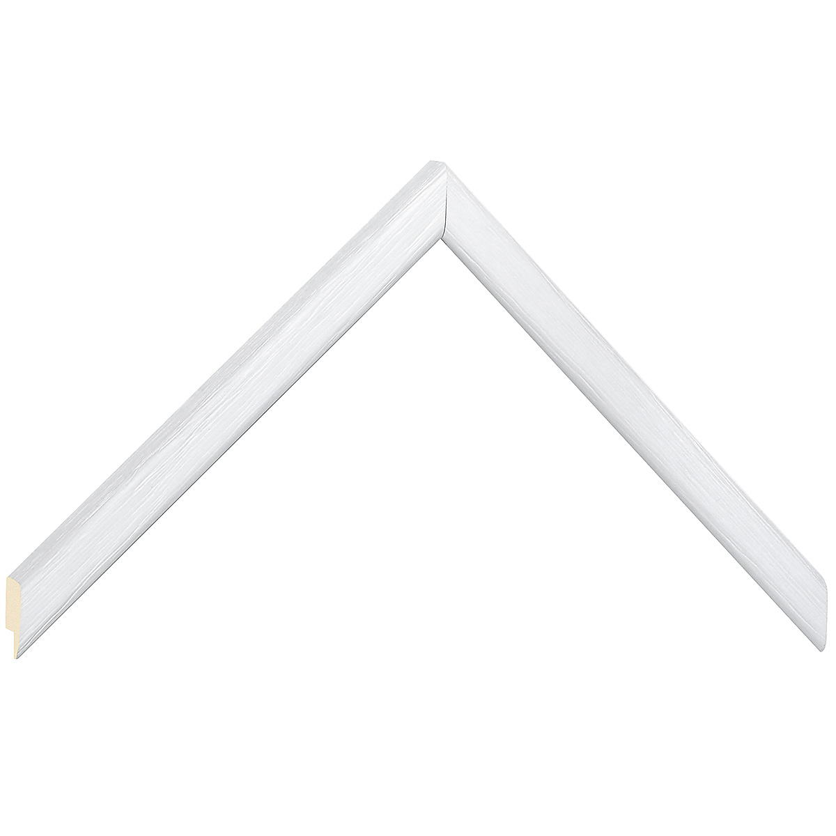 Baguette ayous, larg.13mm, haut.13mm, finition rayée - Blanc -  Échantillons