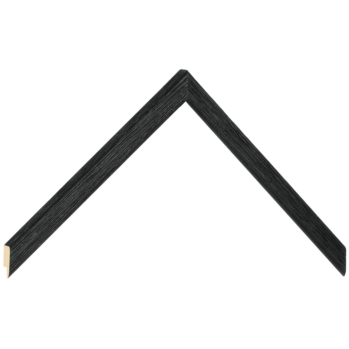 Baguette ayous, larg.13mm, haut.13mm, finition rayée - Noir -  Échantillons