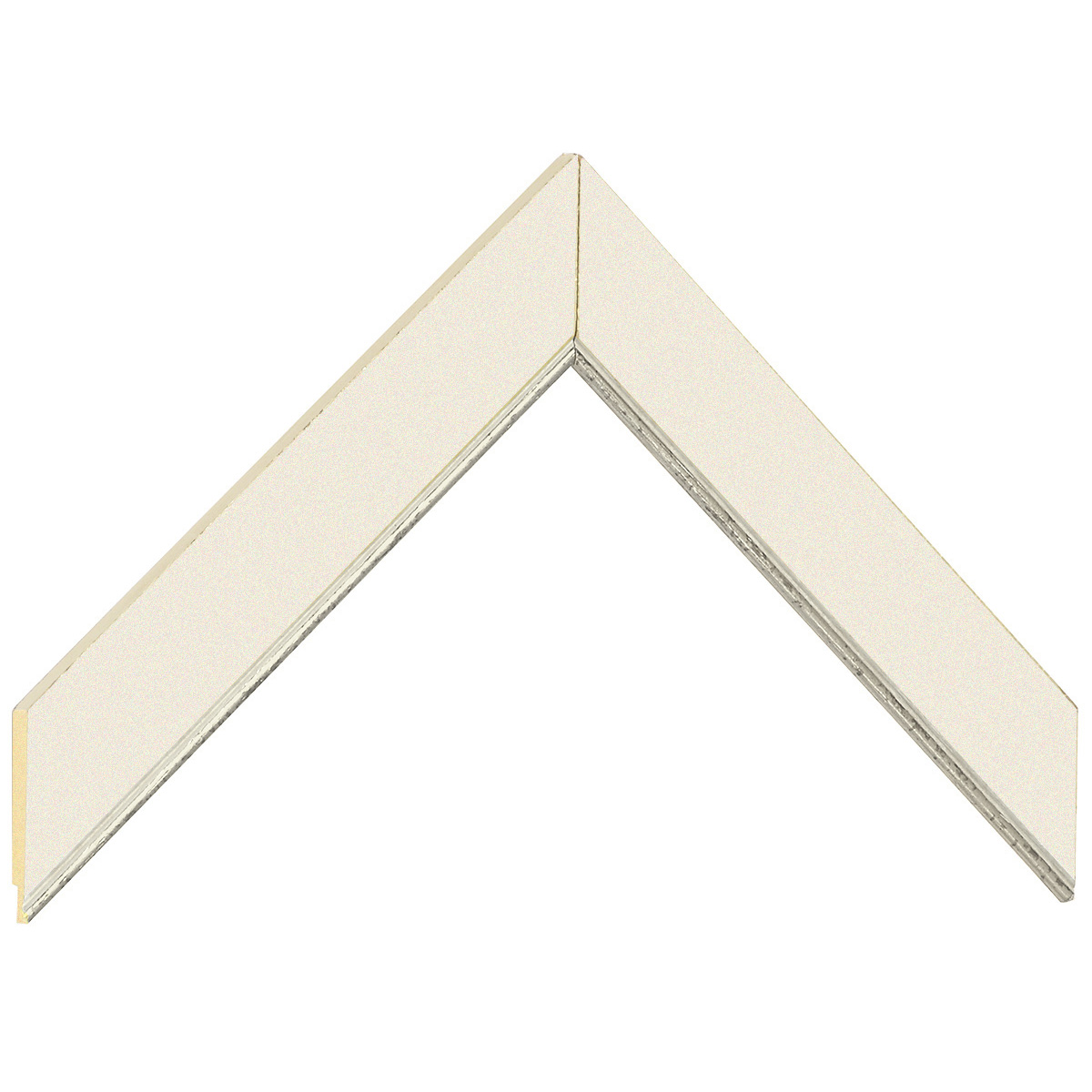 Baguette pin jointé, larg.31mm, haut.10mm - crème fil argent -  Échantillons