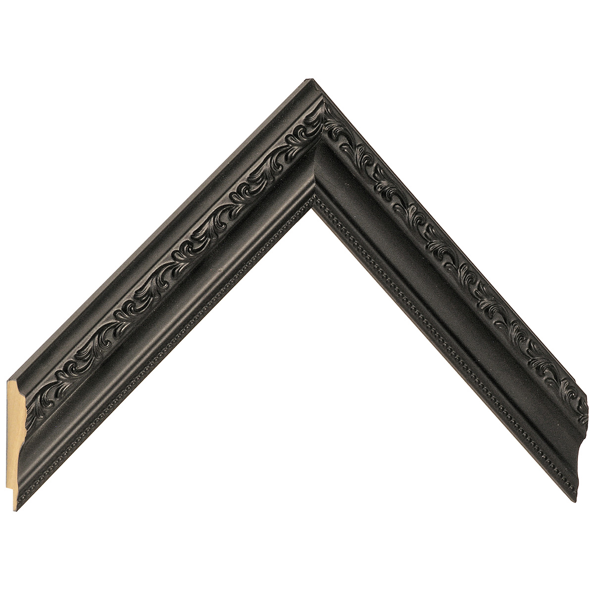 Baguette pin jointé, larg.22mm, haut.32mm - Noir avec décorations -  Échantillons