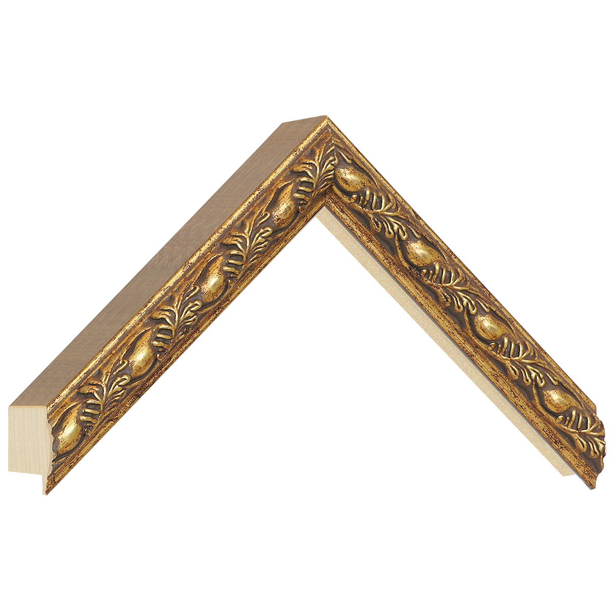 Baguette pin jointé larg.22mm, haut.60 - Or avec décorations -  Échantillons